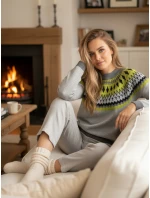 Dámský svetr RUBY GLOW grey FashionStreet MY2376 Dámský svetr RUBY GLOW grey FashionStreet MY2376