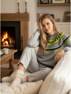 Dámský svetr RUBY GLOW grey FashionStreet MY2376