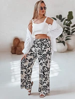 Dámské květované kalhoty s širokými nohavicemi LOVEGARDEN černé FashionStreet UY2658