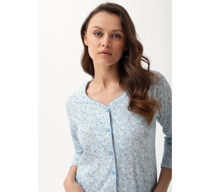 Pyžamo Luna 668 3/4 4XL L24 dámské rozepínací