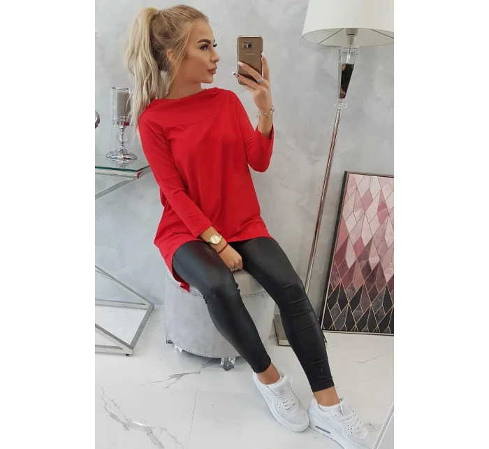 Mikina s potiskem kola červená Mikina s potiskem kola červená