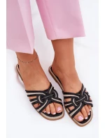 Dámské Ploché Sandály S Pásky Černé model 21689719 - Boto Dámské Ploché Sandály S Pásky Černé model 21689719 - Boto