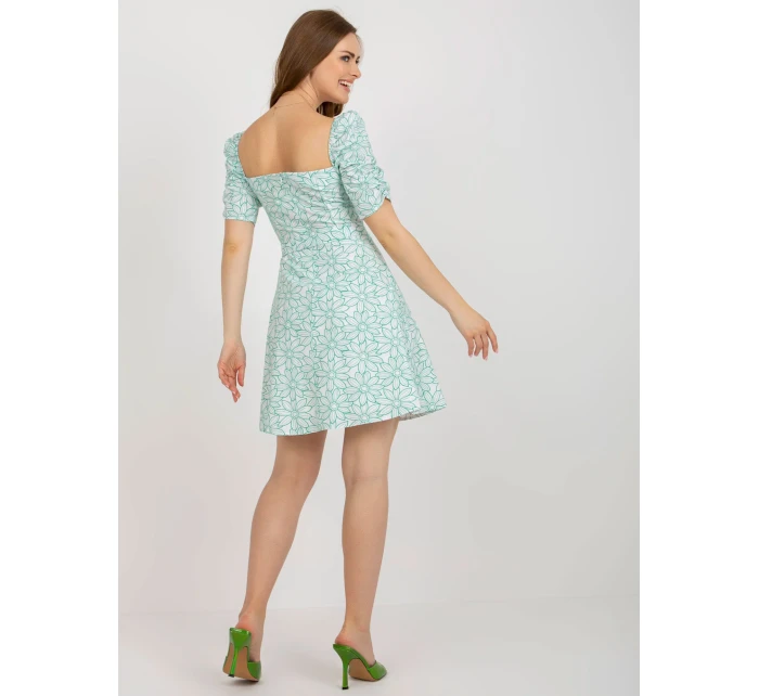 LK SK 509002 šaty.03P bílá zelená