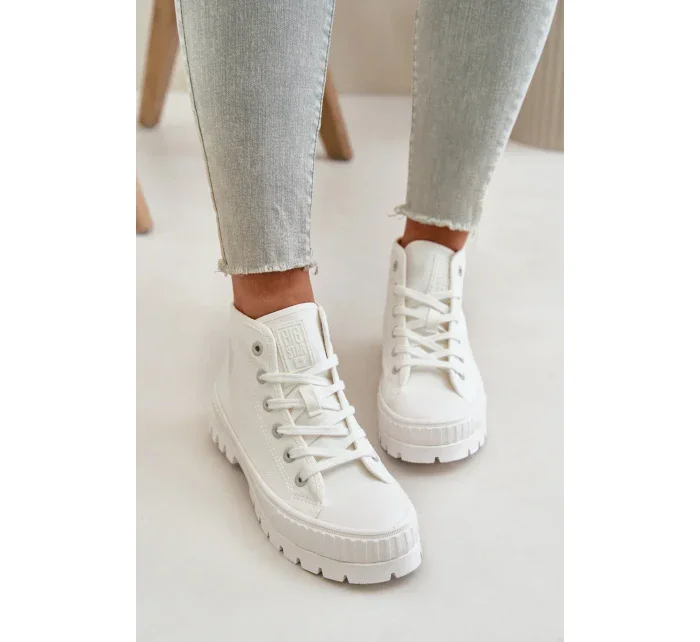 Dámské Tenisky S Kotníkovou Cholevkou Big Star Bílé Dámské Tenisky S Kotníkovou Cholevkou Big Star Bílé