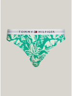 Dámské plavkové kalhotky UW0UW05366 0IE zelené se vzorem - Tommy Hilfiger