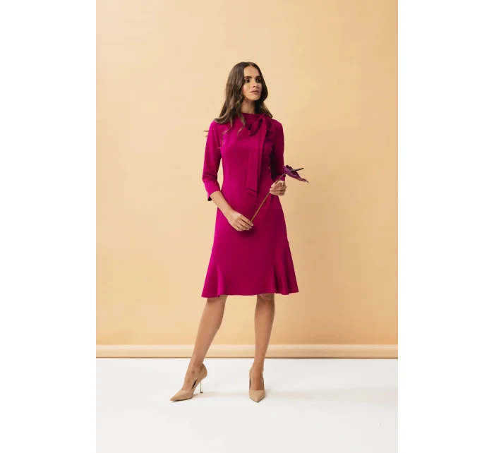 Dámské šaty model 20737337 bordó - STYLOVE Dámské šaty model 20737337 bordó - STYLOVE