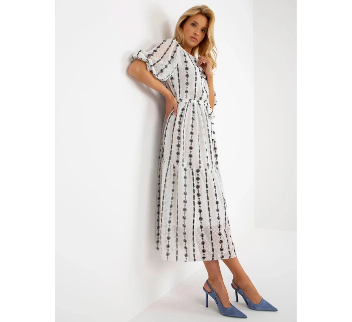 Dámské šaty LK SK  Bílá s černou Lakerta model 21219945 - FPrice