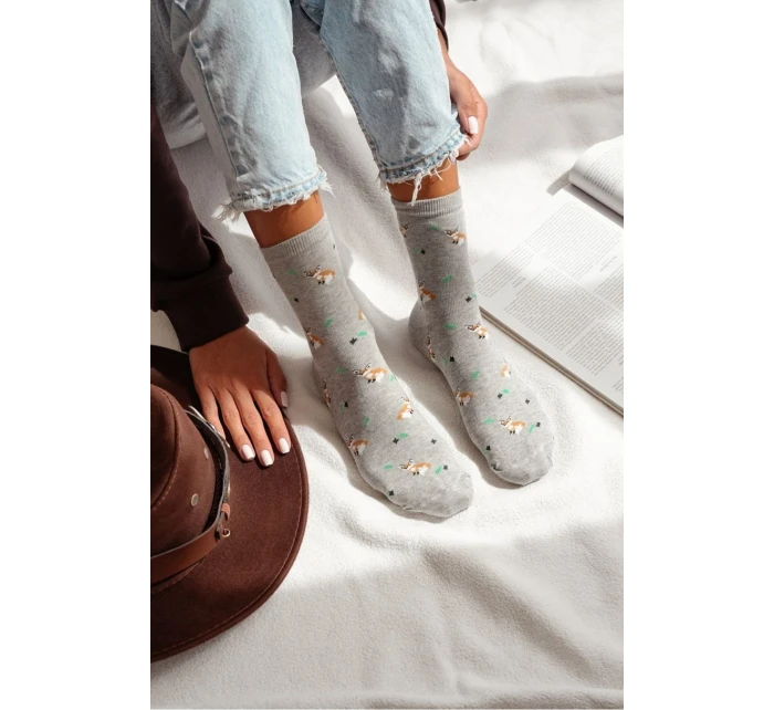 Dámské ponožky Lišky a listy 0200.182