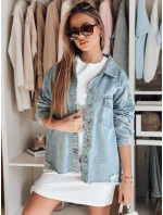 Dámská oversize džínová bunda modrá model 21988207 - Dstreet