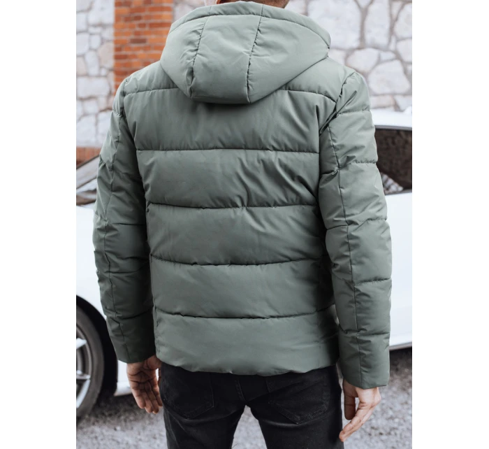 Pánská prošívaná zimní bunda s kapucí šedá FashionStreet TX5061