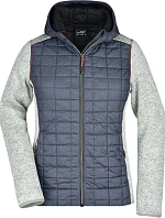Daiber JN 771 Dámská pletená hybridní bunda 02.0771 light melange/anthracite melange