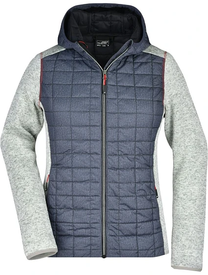 Daiber JN 771 Dámská pletená hybridní bunda 02.0771 light melange/anthracite melange Daiber JN 771 Dámská pletená hybridní bunda 02.0771 light melange/anthracite melange