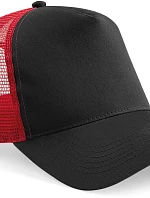 Beechfield B 640 5 panelová Trucker kšiltovka 53.0640 black/classic red