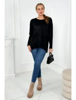 Svetr s předními kapsami černý
