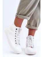Dámské Tenisky Big Star Vysoké Zateplené Bílé GG274108