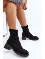 Černé dámské kozačky Aphroteia na nízkém podpatku Černé dámské kozačky Aphroteia na nízkém podpatku