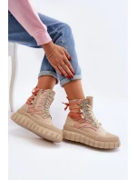 Béžové dámské vysoké tenisky na masivní platformě Kernia Béžové dámské vysoké tenisky na masivní platformě Kernia