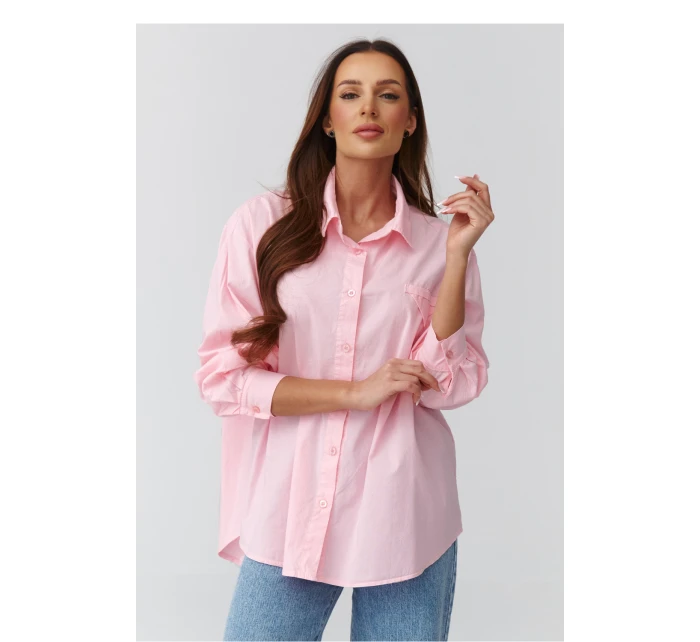 Košile s dlouhým rukávem model 224100 Makadamia Košile s dlouhým rukávem model 224100 Makadamia