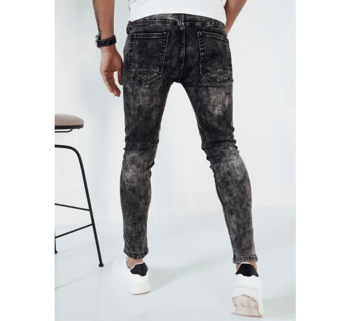 Pánské černé džínové kalhoty FashionStreet UX4146