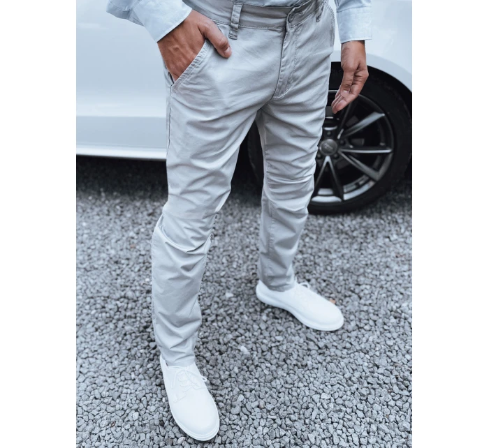 Pánské tmavě šedé kalhoty FashionStreet chinos UX4340