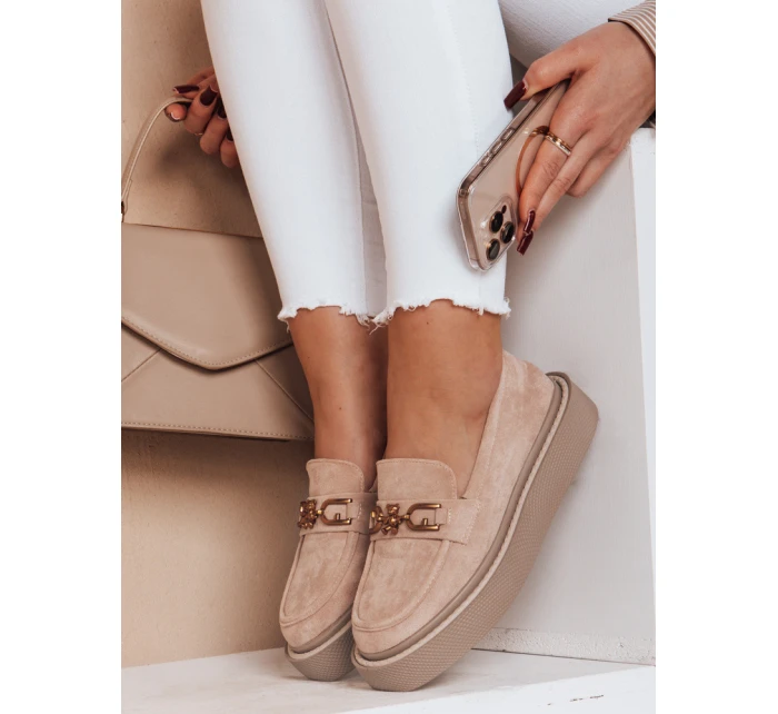 Dámské mokasíny na platformě LOFELIS beige FashionStreet ZY0692