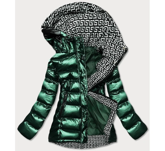 DAMSKA KURTKA PIKOWANA Z KAPTUREM ZIELONA model 21243133 - SPEED.A