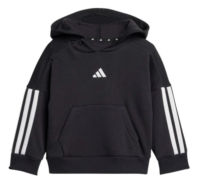 Dětské tepláky adidas Essentials Joggers 3 Stripes Fleece Hoodie black JD6484 Dětské tepláky adidas Essentials Joggers 3 Stripes Fleece Hoodie black JD6484