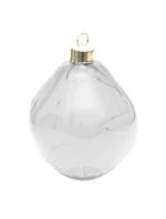 SKLENĚNÁ CETKA VEDLA KAPKA 10CM STŘÍBRNÁ SKLENĚNÁ CETKA VEDLA KAPKA 10CM STŘÍBRNÁ