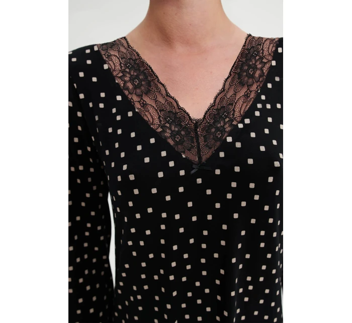 Noční košile s dlouhými rukávy model 18936304 - Vamp