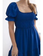 model 20105949 šaty s volánky a volánky chrpově modrá - K-Fashion