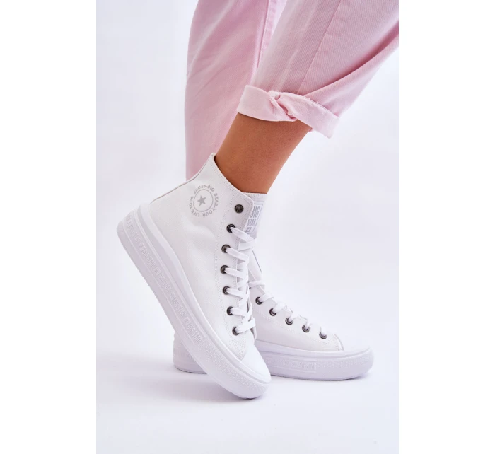 Dámské vysoké tenisky Big Star LL274A183 Bílé