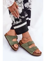 Dámské Semišové Sandály S Přezkami Big Star model 21692060 Zelené - Big Star Shoes