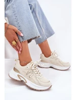 Dámské Tenisky Na Masivní Podešvi Béžové model 21702054 - Boto