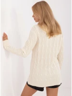 Sweter AT SW model 20463580 ecru - FPrice Sweter AT SW model 20463580 ecru - FPrice