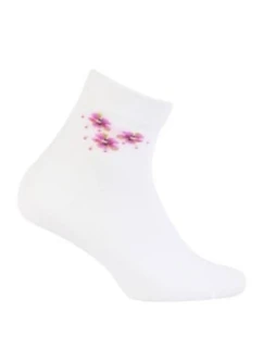 SKARPETKI CIENKIE KOLOR 11-15 LAT DZIEWCZĘCE WHITE 36/38
