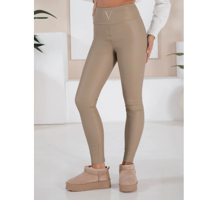 VALENTIS béžové voskované dámské kalhoty FashionStreet UY1557 VALENTIS béžové voskované dámské kalhoty FashionStreet UY1557