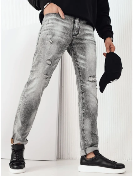 Pánské džínové kalhoty šedé FashionStreet UX4133