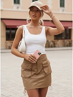 Dámská mini sukně camel Dstreet model 21973984 - FashionStreet Dámská mini sukně camel Dstreet model 21973984 - FashionStreet