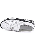 Dámské kožené boty na platformě bílé S.Barski model 22081741 - Hikvision