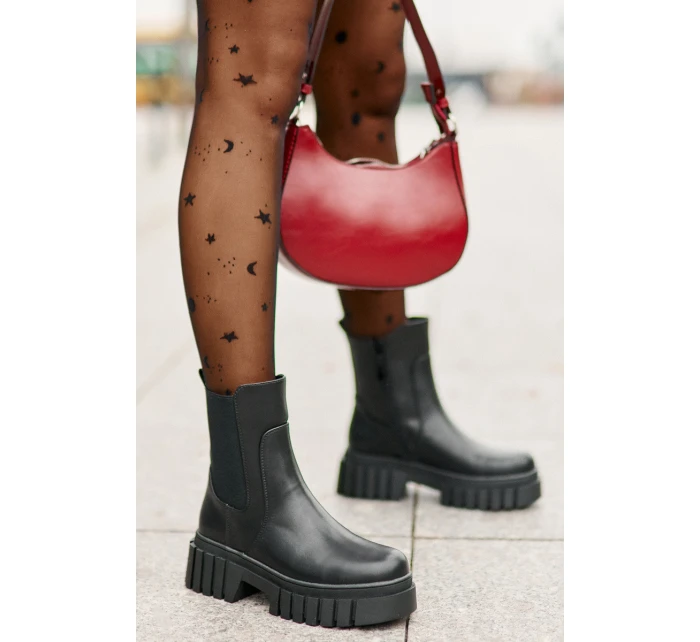 Kotníkové Boty Zateplené Na Zip S.Barski HY42-975 Černé Kotníkové Boty Zateplené Na Zip S.Barski HY42-975 Černé