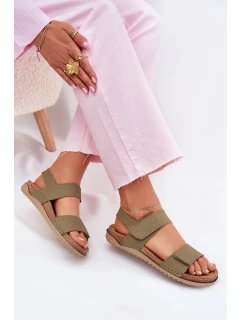 Kožené dámské sandály Inblu AA0001KU zelené