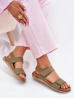 Kožené dámské sandály model 21701907 zelené - Inblu