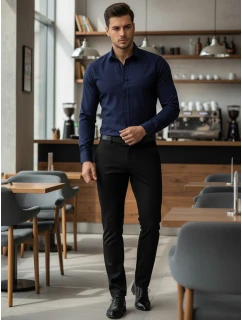 Pánská elegantní tmavě modrá košile FashionStreet DX2477