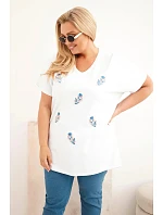 Dámská bavlněná halenka Plus Size s model 22185747 bílá - K-Fashion Dámská bavlněná halenka Plus Size s model 22185747 bílá - K-Fashion