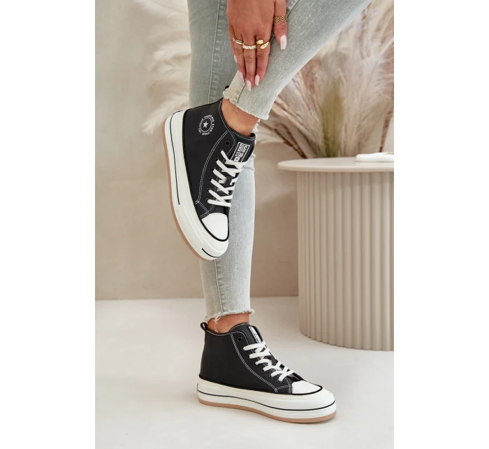Zateplené Dámské Tenisky Na Platformě Eko Kůže Big Star model 21669602 Černé - Big Star Shoes