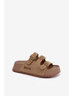 Dámské pantofle na masivní platformě s model 22069656 Big Star Béžové - Big Star Shoes Dámské pantofle na masivní platformě s model 22069656 Big Star Béžové - Big Star Shoes