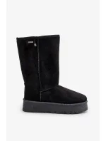 Vysoké Sněhule Na Platformě Big Star OO274895 Černé