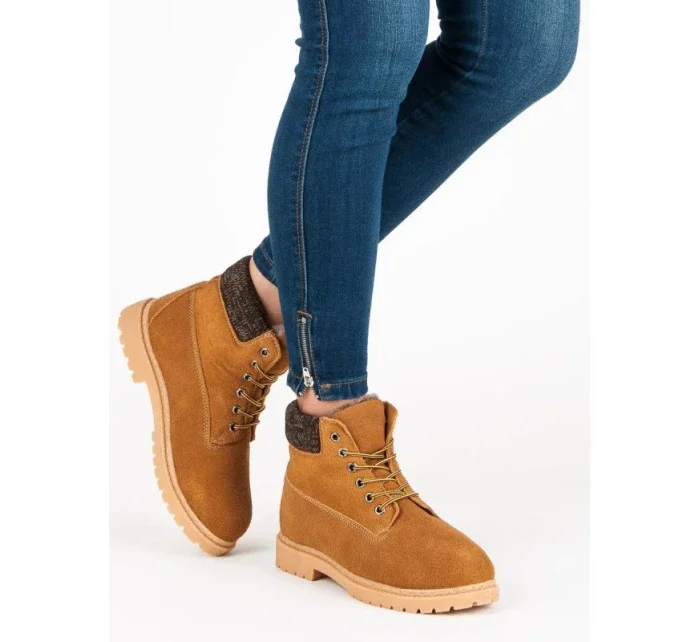 Dámské kožené traperky 37211C - Walkman shoes