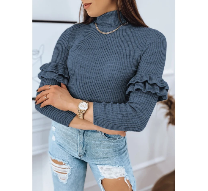 Dámský svetr modrý Dstreet model 21964204 - FashionStreet Dámský svetr modrý Dstreet model 21964204 - FashionStreet