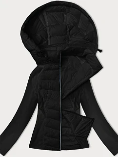 Dámská prošívaná bunda ze směsových materiálů J Style černá (16M9226-392)
